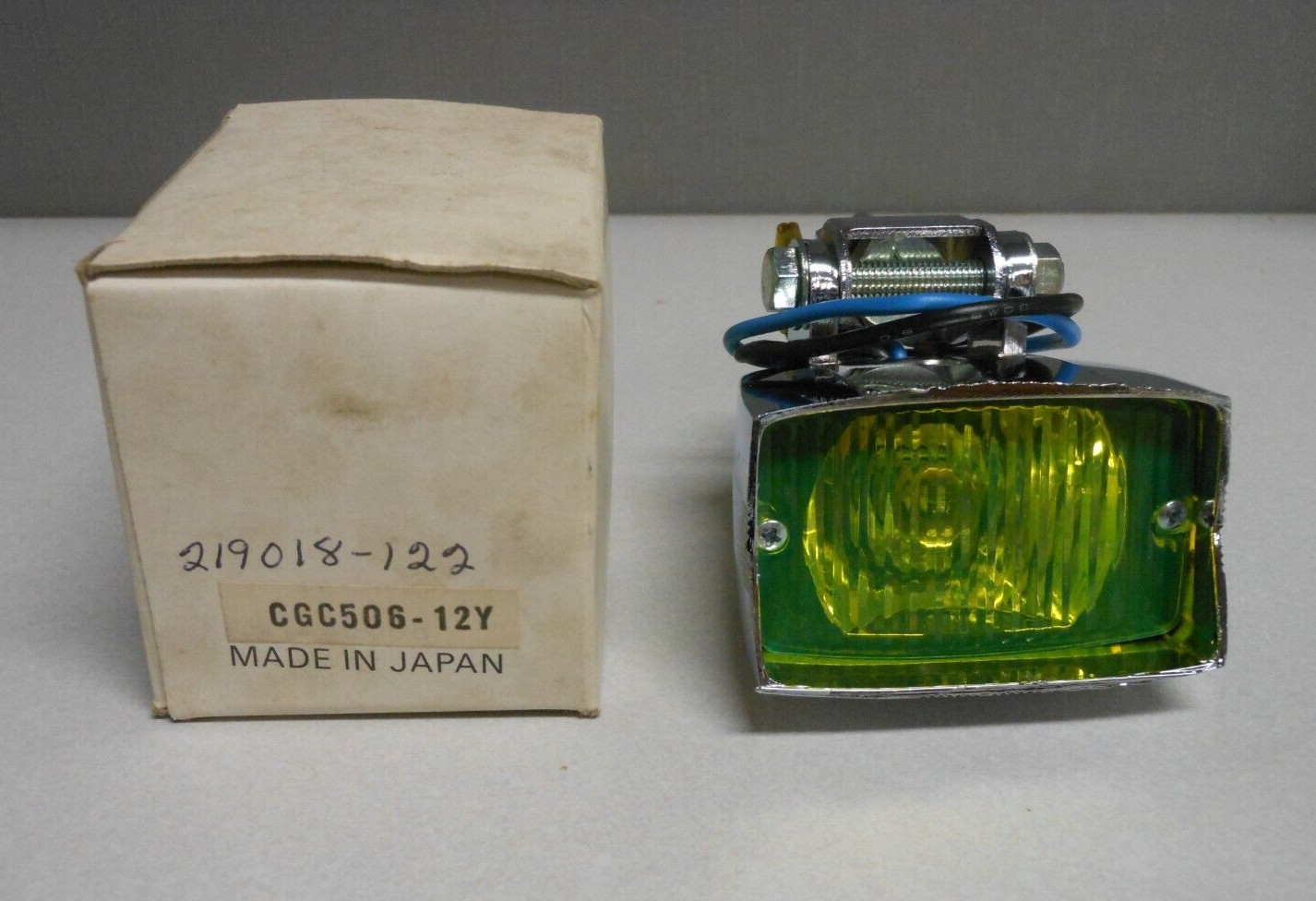 NOS CGC Motorcycle Auxiliary Marker Lens Green 2.5×1.5 12V-3W CGC506-12Y