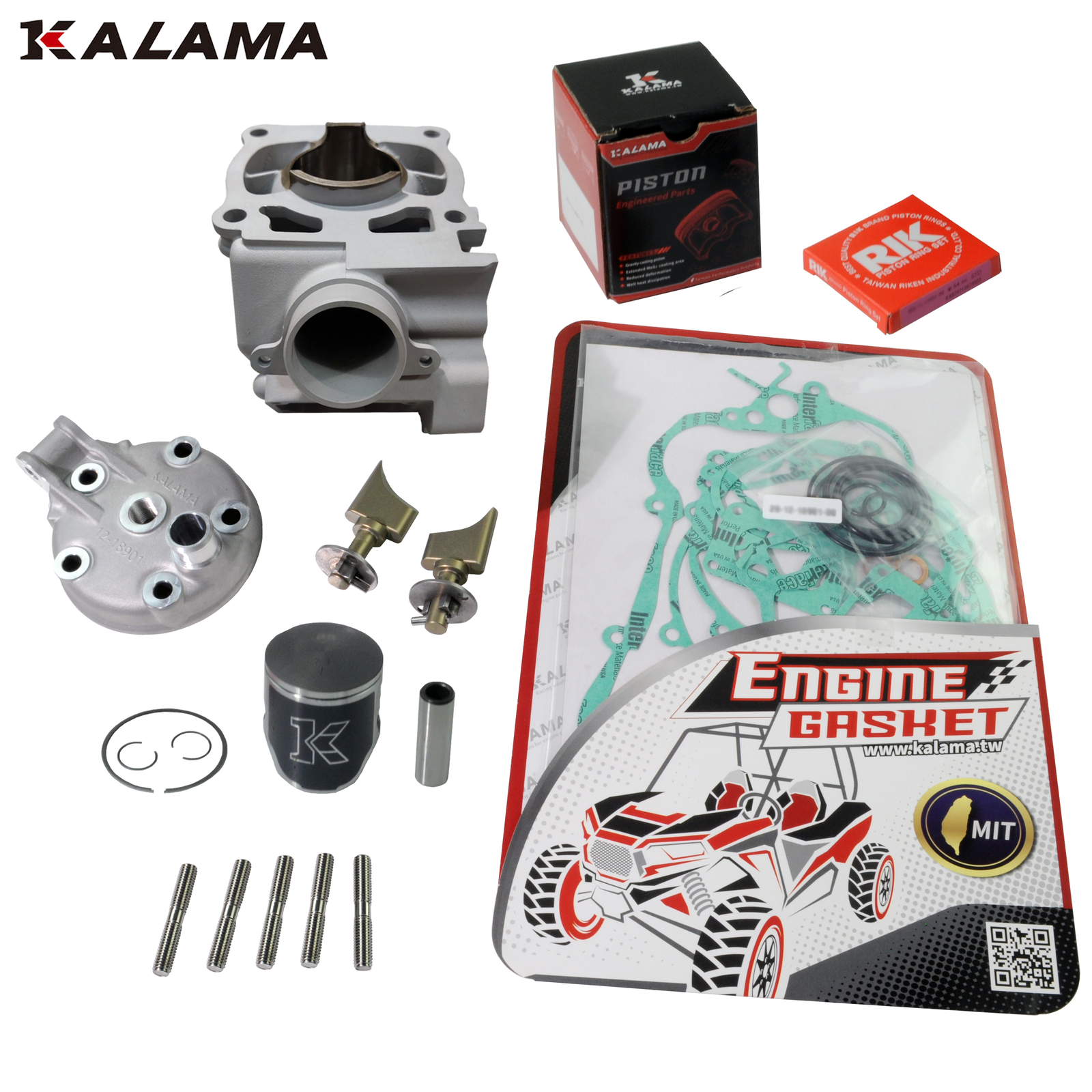 For Yamaha YZ125 Top End Kit Cylinder Cylinder Head Studs Piston Gasket 98~01