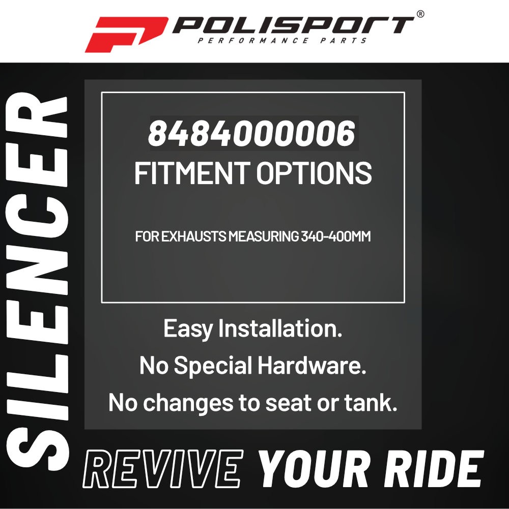 Polisport Silencer Protector (340-400mm/13.4-15.7 in) Exhaust Guard Grey