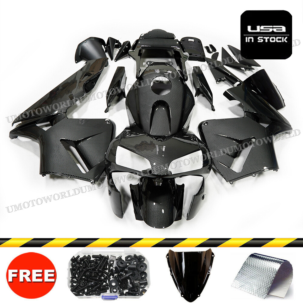 Carbon Fiber Fairing Kit for Honda CBR600RR 2003-2004 Injection Bodywork + Bolts