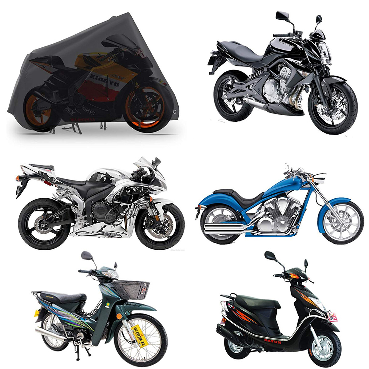 245cm Motorcycle Cover UV Rain Resistant Outdoor Protector For Buddy 50cc moped
