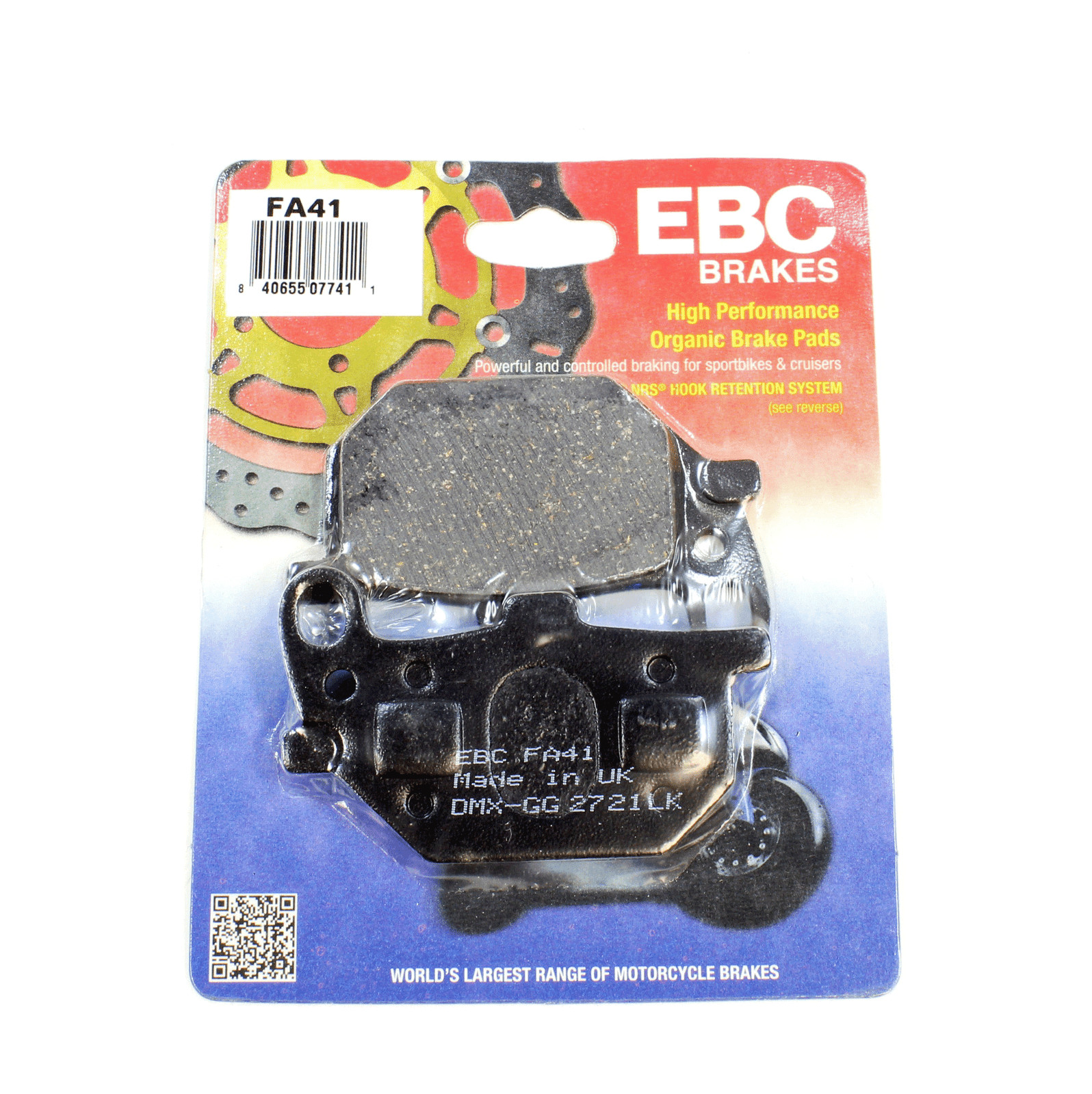 EBC Organic Brake Pad Set – 2 Pair FA41+FA61