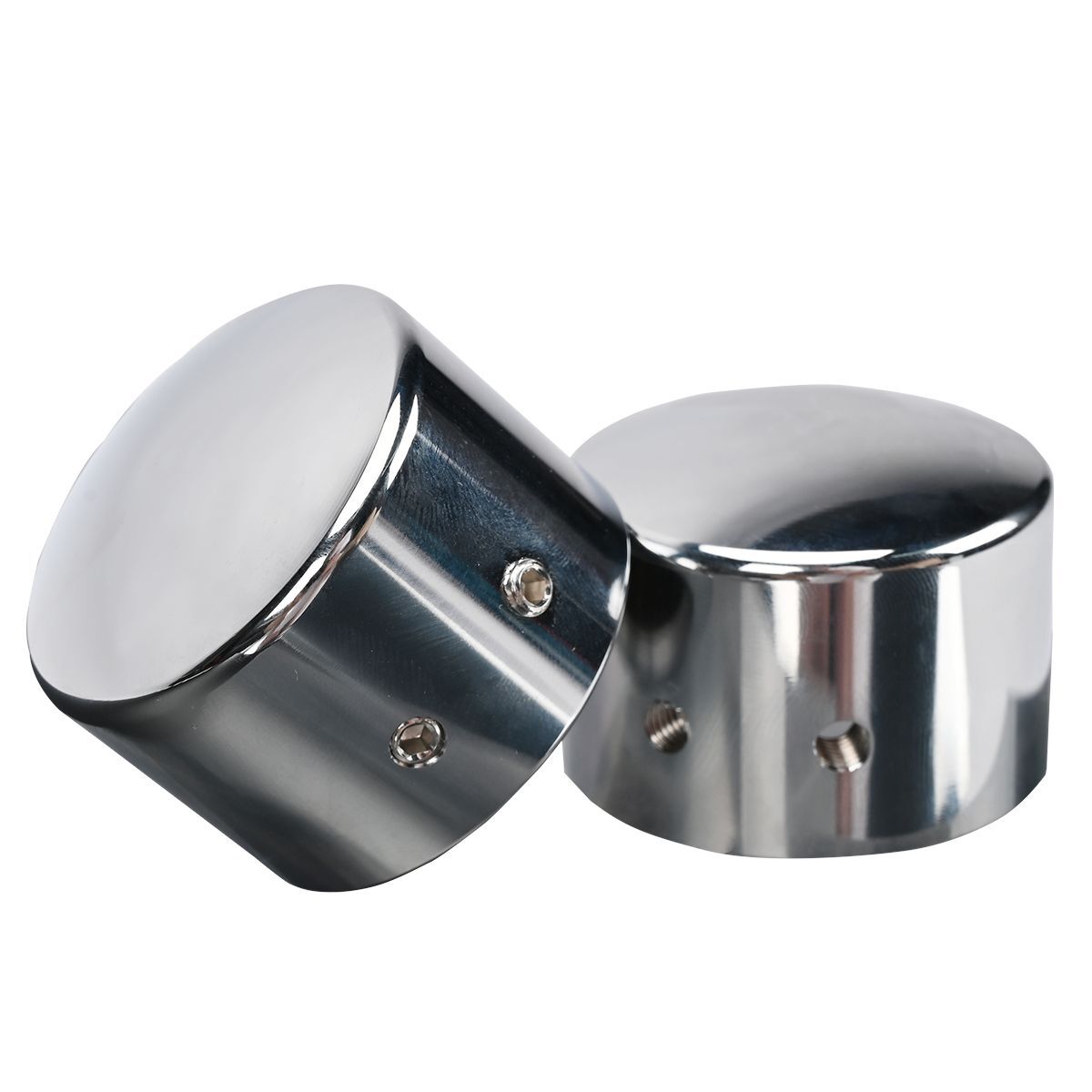 Pair Chrome Front Axle Nut Cover Cap For Harley Touring Trike ROAD KING ELECTRA