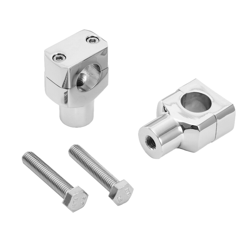 Chrome 1″ Inch 25mm Motorcycle Handlebar Riser Clamp Mount For Harley
