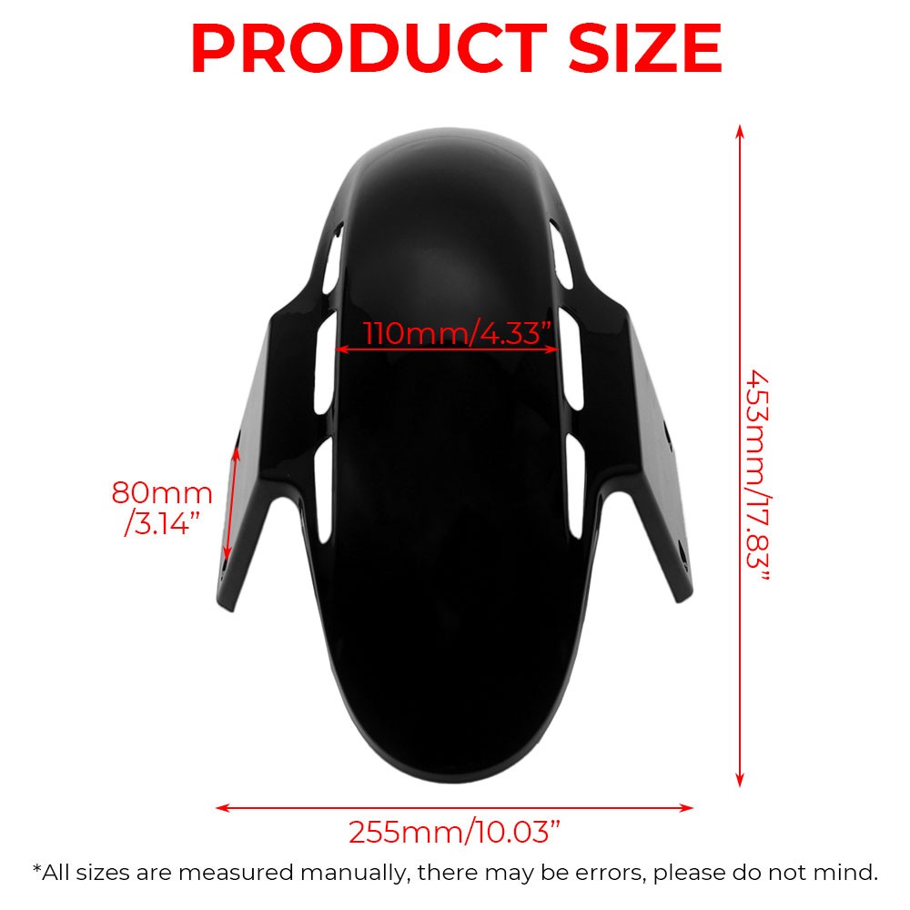 Gloss Black 21″ Wheel Short Slotted Front Fender Fit For Harley Touring 2014‑23