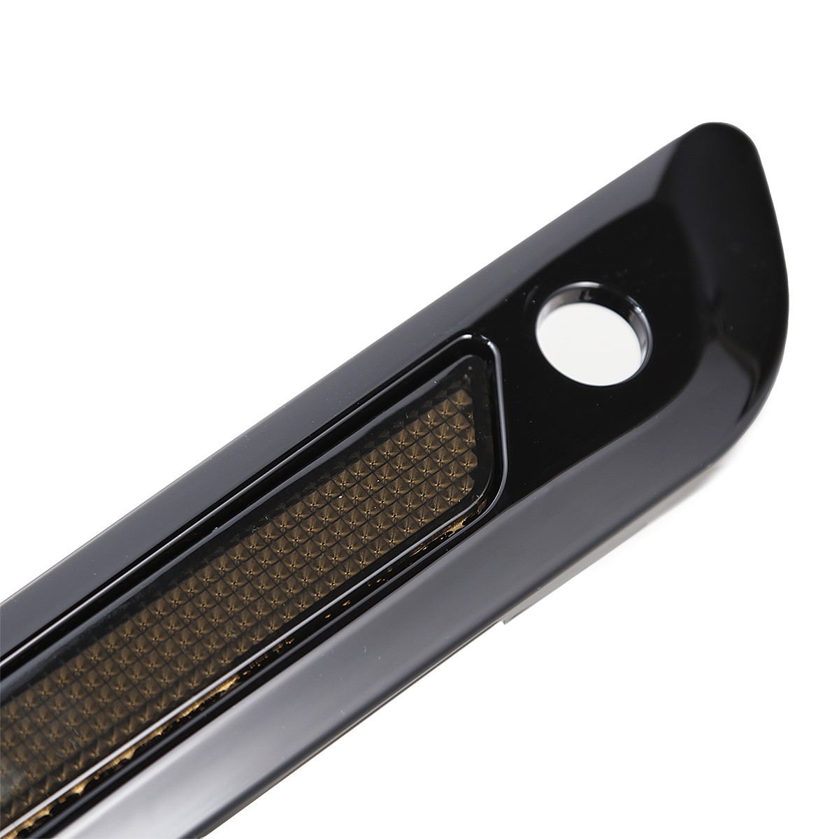 Gloss Black Hard Saddlebag Latch Cover Smoke Reflectors For Harley Touring 24-26