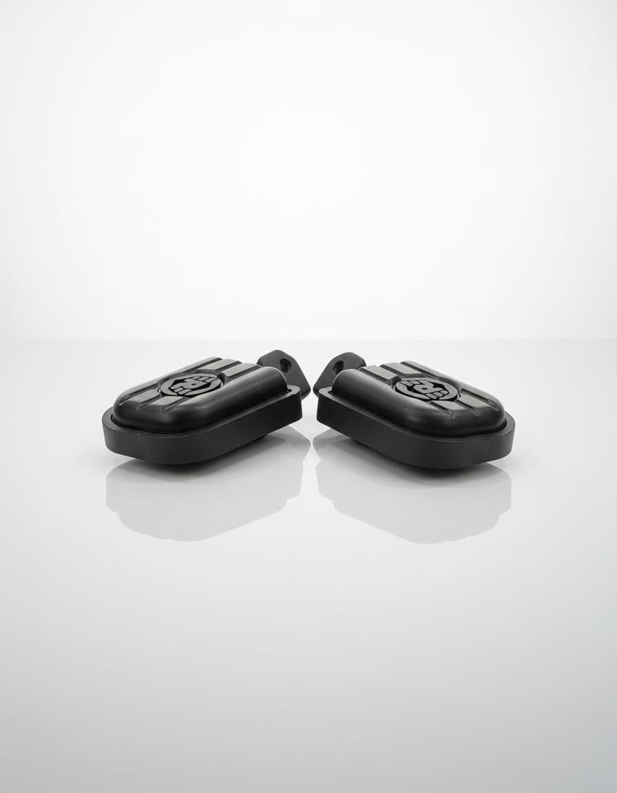 FIT FOR ROYAL ENFIELD SUPER METEOR 650 “BLACK DELUXE RIDER FOOTPEGS”