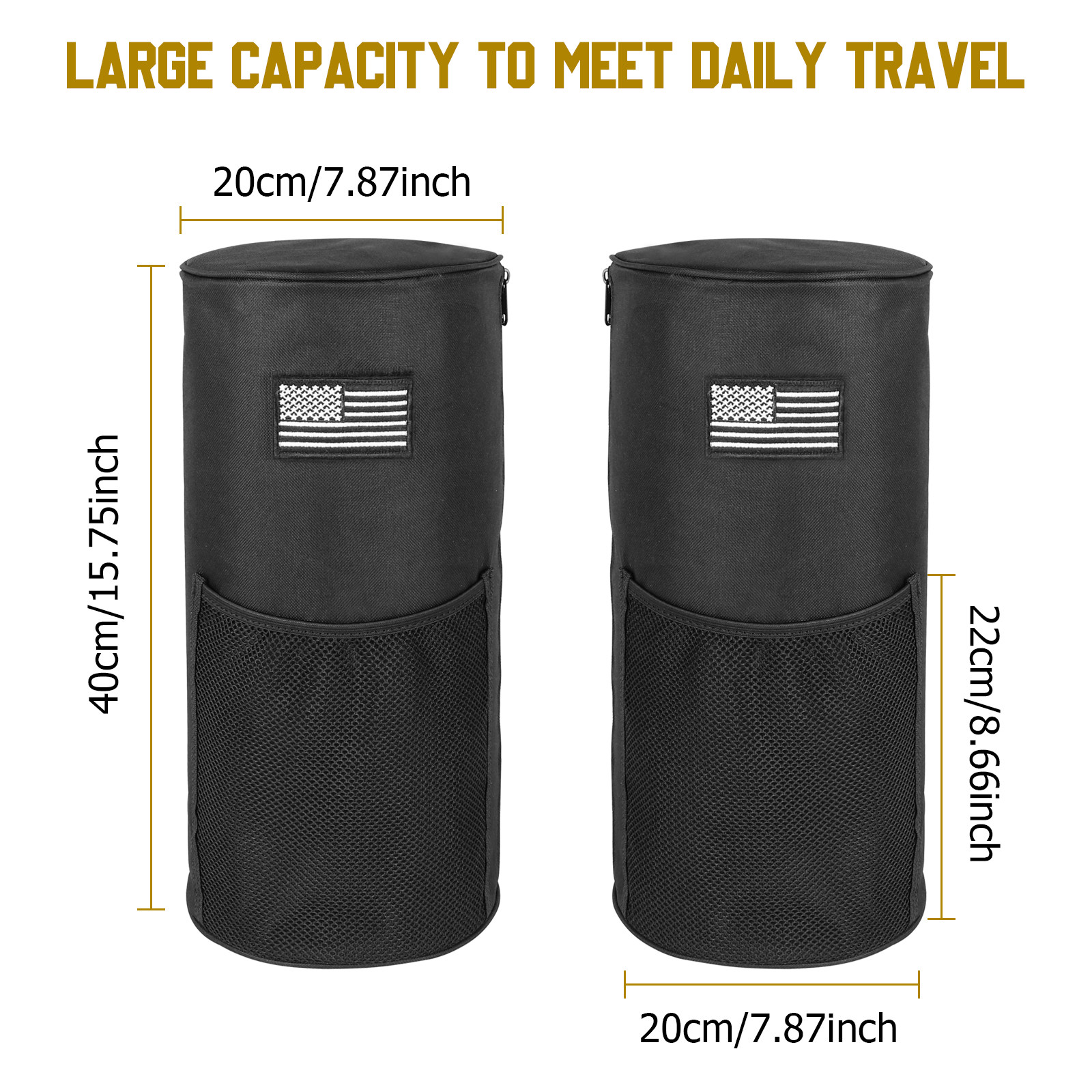 For Jeep Wrangler/Gladiator JT 07-24 Roll bar Gear Storage Bag Luggage Organizer