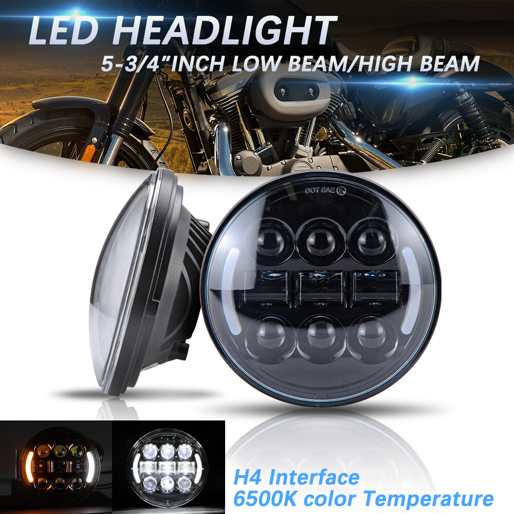 5.75″ LED Headlight With Turn Signal For Honda Shadow VT 600 750 1100 VTX1800C