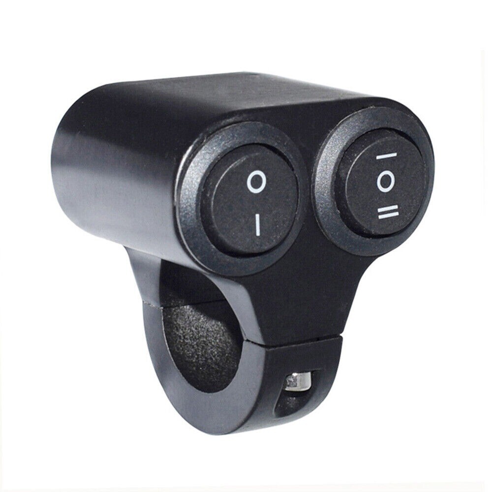 Motorcycle 7/8″ Handlebar Dual Button ON/OFF Switch Control Spot Fog Head Light