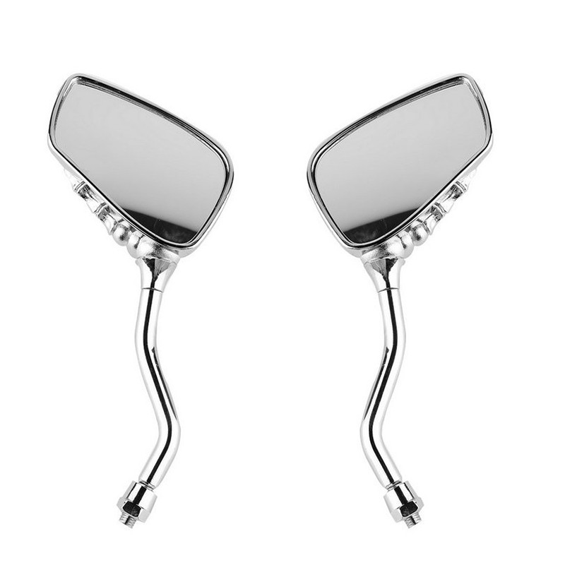 1 Pair of Motorcycle Motorbike Rear View Side Mirrors 8mm 10mm for Honda Suzuki