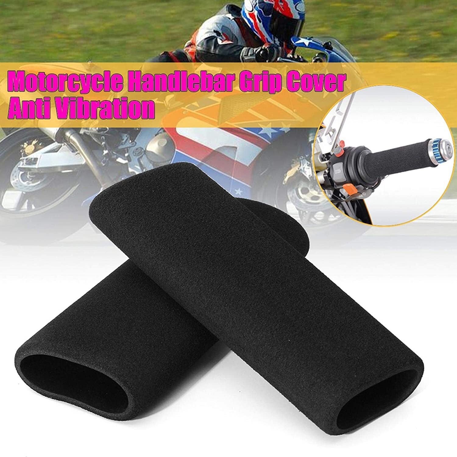 Yamaha YZF R1 R6 motorcycle comfort anti vibration grip puppies fits over grips