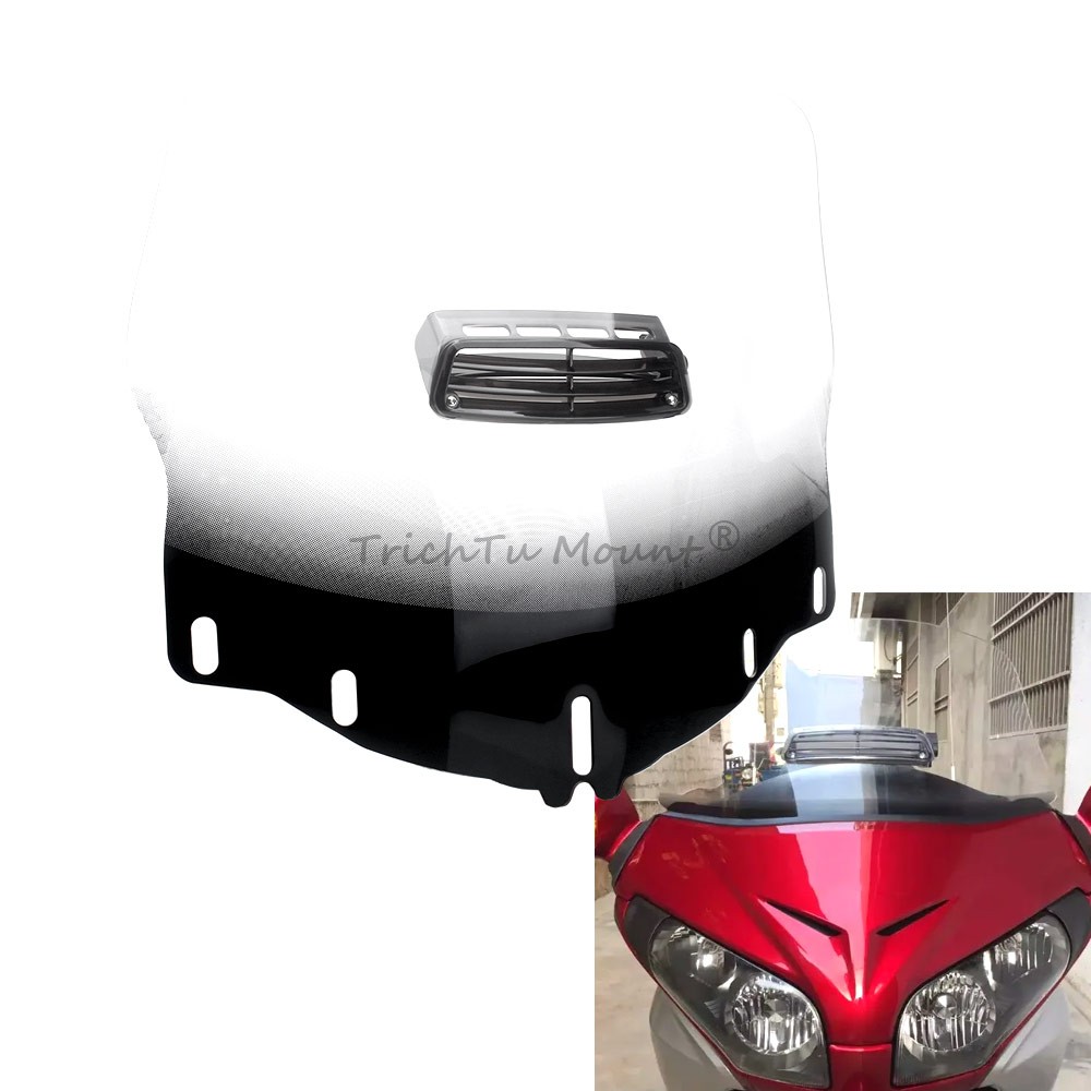 Motorcycle Windshield Windscreen w/ Air Vent For Honda Gold Wing GL1800A 2001-05