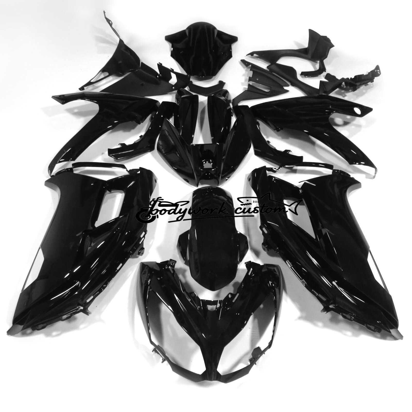 Black Fairing Kit ABS Injection Bodywork Set For Kawasaki Ninja 650 2012-2016