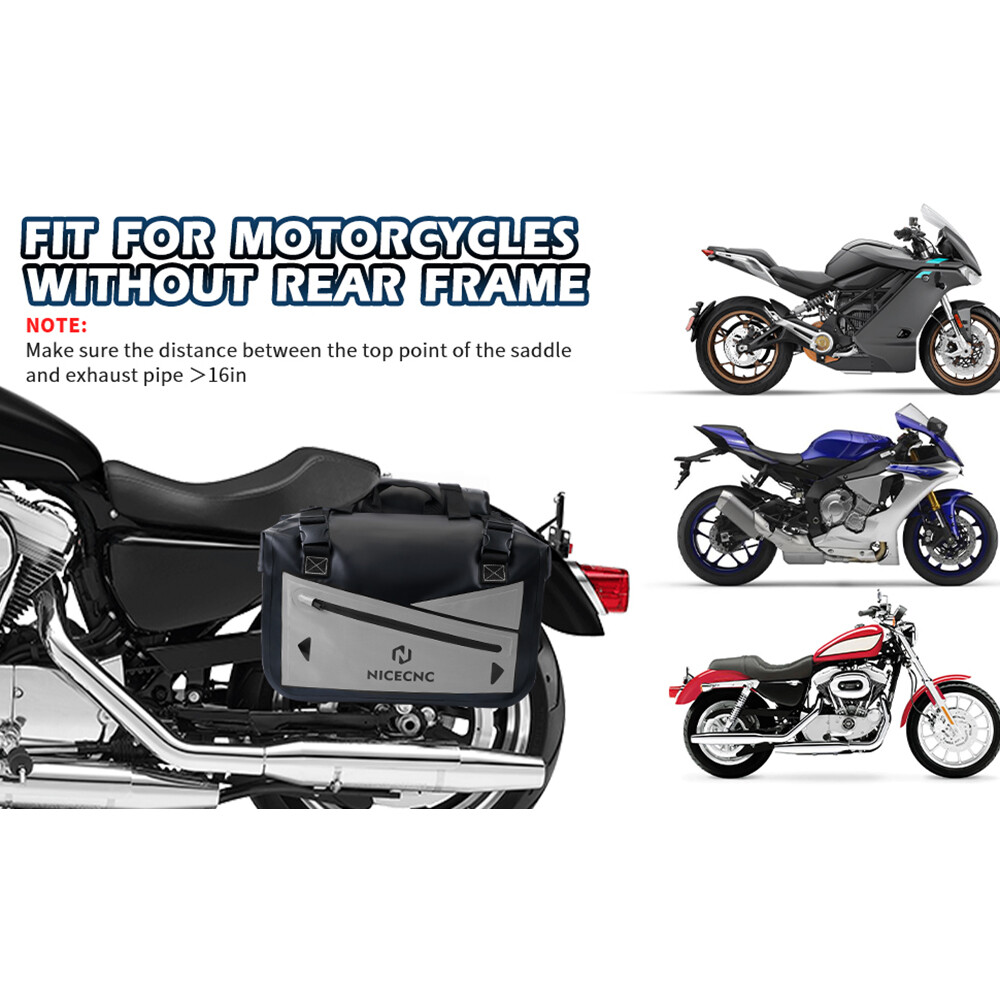 Waterproof PVC Motorcycle Panniers Saddle Bags For KAWASAKI KLR650 NINJA 400