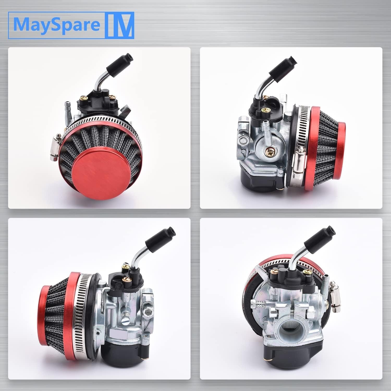 Performance Carburetor for 2 Stroke Engines 49cc to 80cc with Air Filter – RED