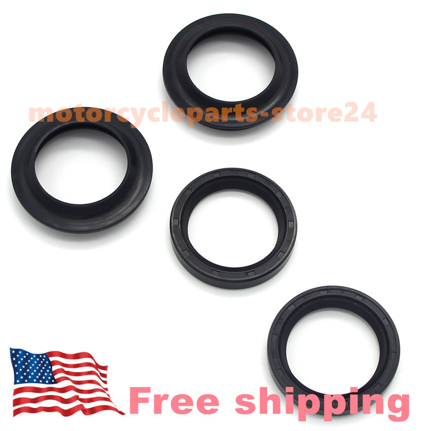 Front Fork Oil Seal Dust Wiper Boot Kit For Kawasaki GPX500R ZX500 88-90 38X50X8