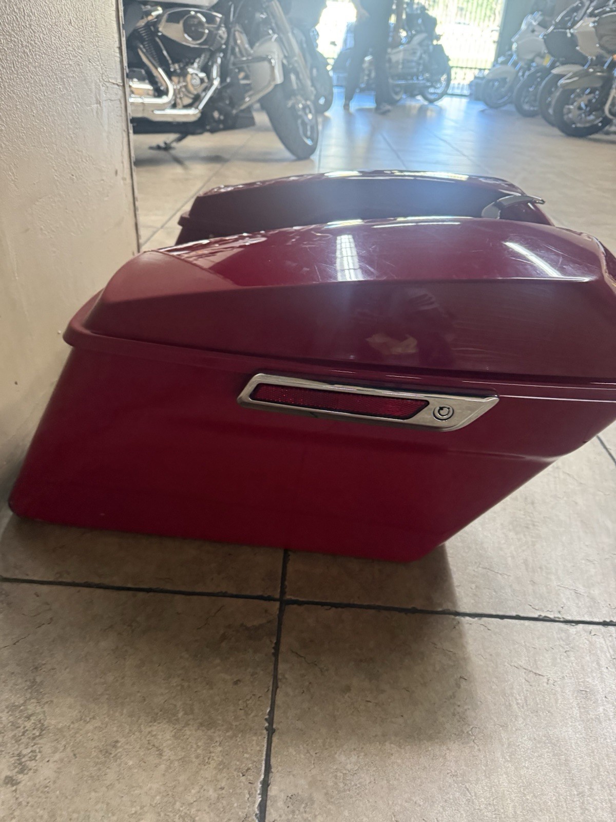 OEM Harley Davidson Touring Saddlebafgs Red 2014+ Left Right Hard Bags No Key