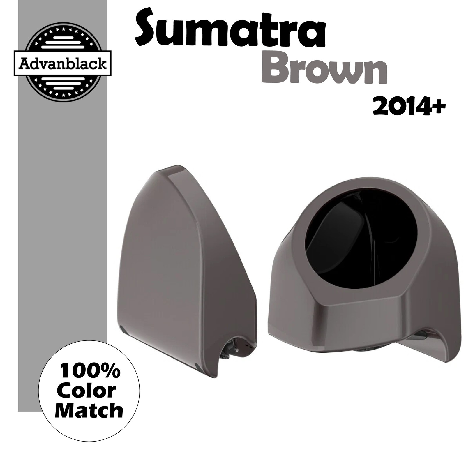 Fits Harley King Rear Trunk SUMATRA BROWN Advanblack 6.5 inches Speaker Pods