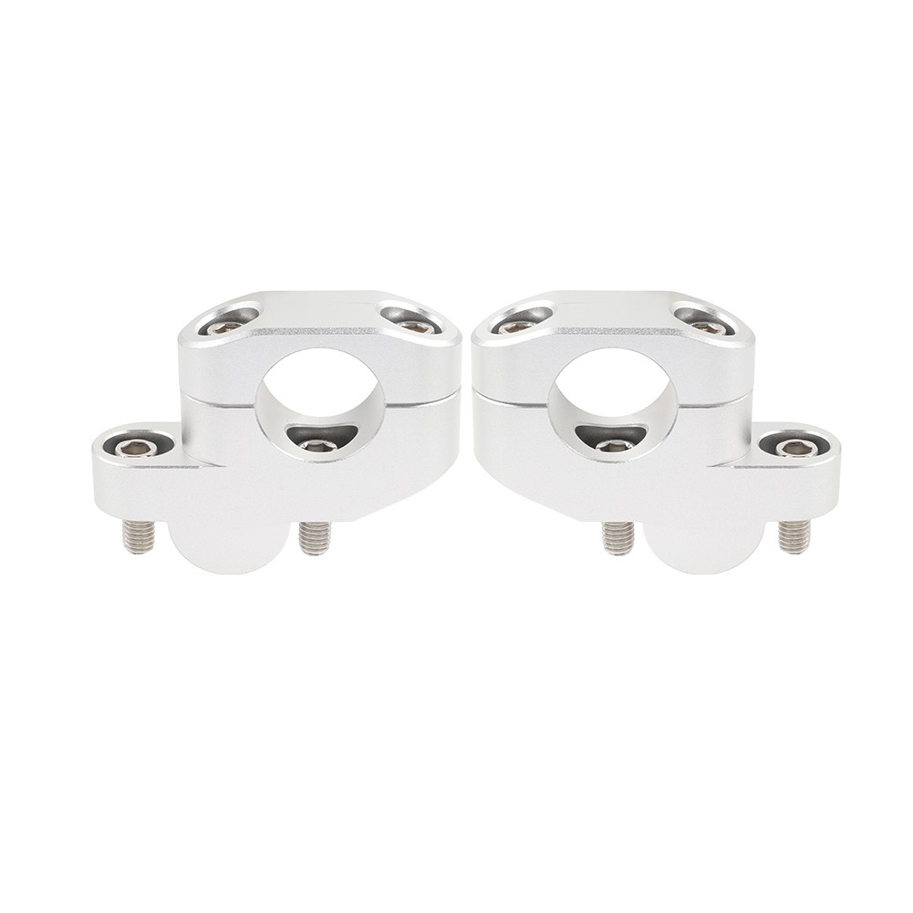 1″ 25mm Offset Handlebar Clamp Mount Riser Fit For Honda Suzuki Yamaha Silver