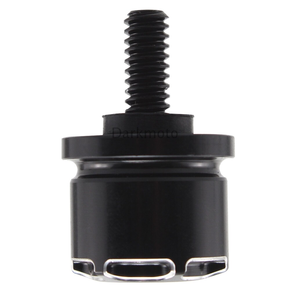 6mm CNC Motorcycle Black and White Lace Billet Rear Passenger Seat Bolt Screw