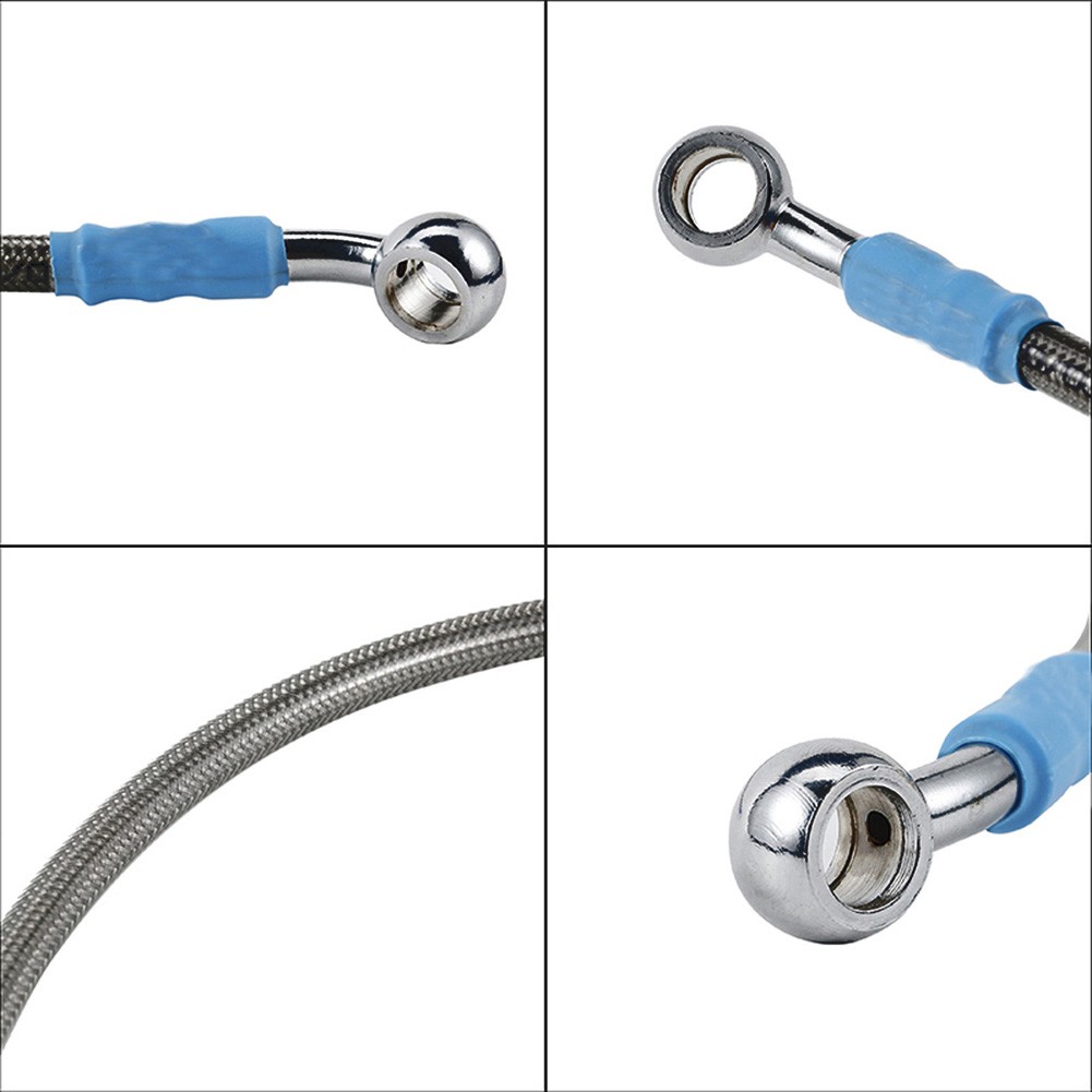 45cm Universal Motor Braided Brake Clutch Oil Hose Stainless Line Banjo Pipe