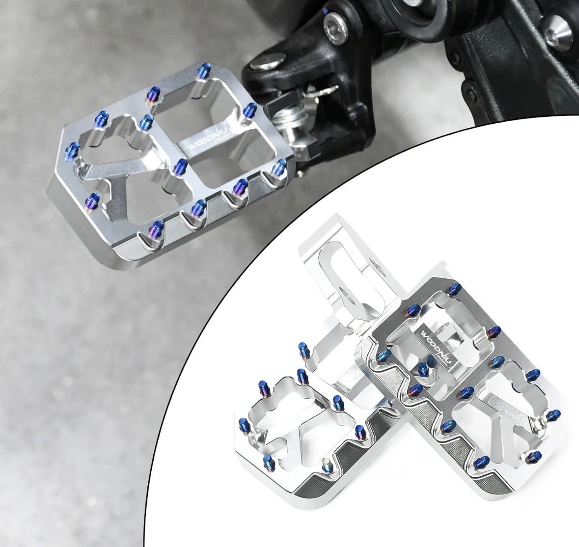 CNC Aluminum Alloy Foot Peg Pedal For Surron Ultra Bee Dirt Bike Non-slip Spikes