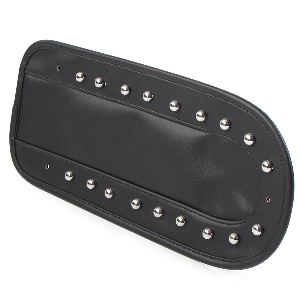 Fit Harley Softail Heritage Black Flame Stitch Leather Rear Seat Fender Bib