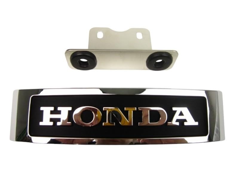 HONDA Front Fork Emblem Large Brackets Silver Metal Dax Chaly W7.3″ × H1.8″ 1843