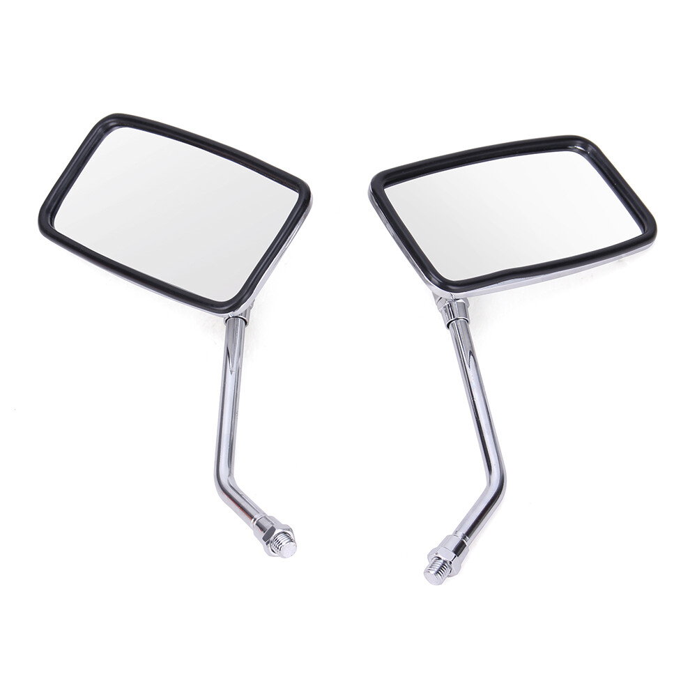 Pair Side Mirrors Rearview Rectangle Chrome For Honda Magna 250 750 V30 V65 V45