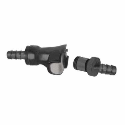 Fuel Gas Line Quick Connect Disconnect 1/4 Motorcycle Atv Dual Shut Off Black