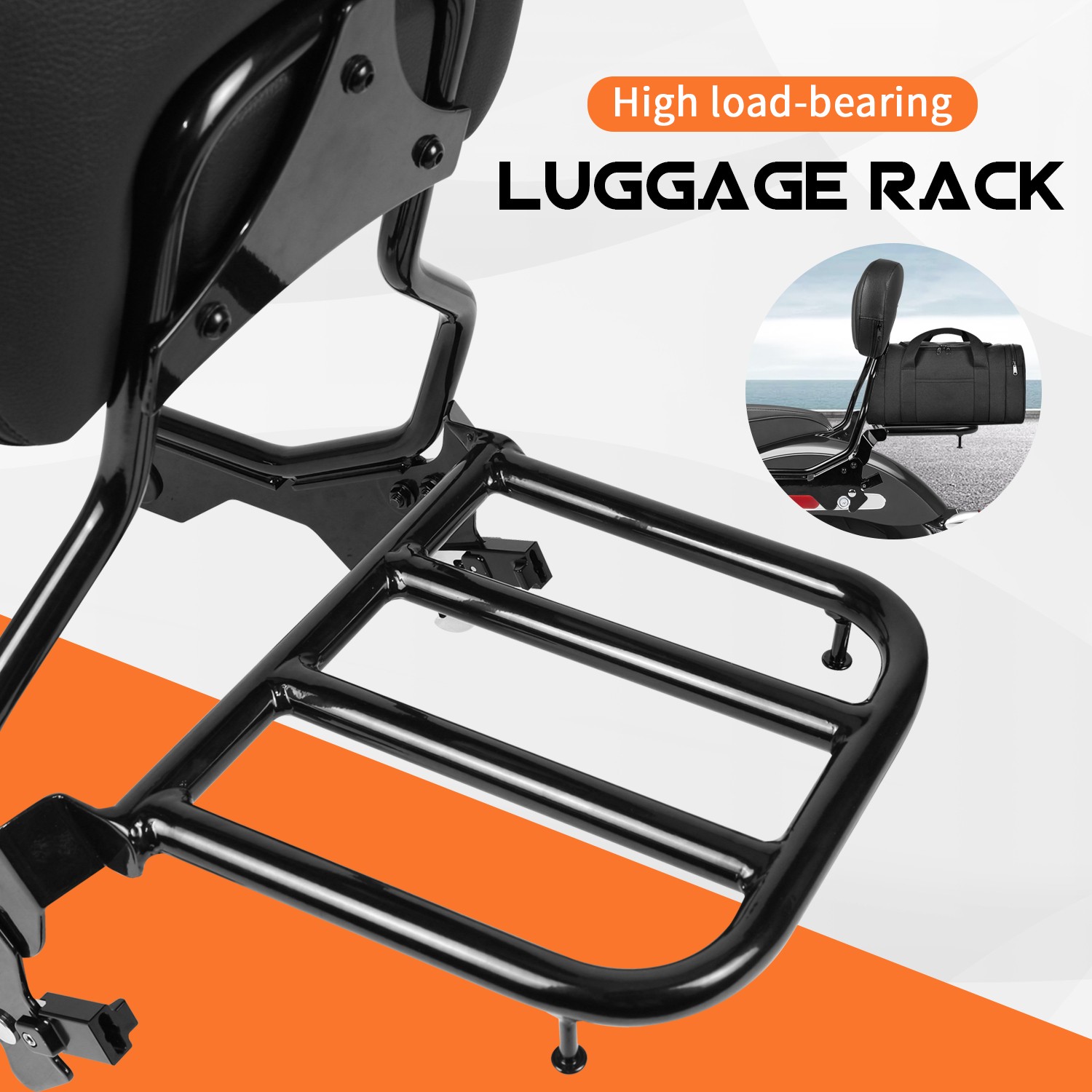 Backrest Detachable Luggage Rack For Harley Softail FXLR FXLRS FXLRST FLSB 2018+