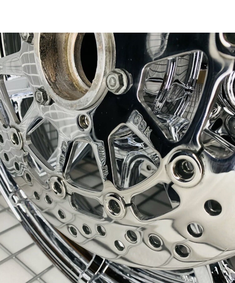 INDIAN CHIEF CLASSIC VINTAGE CHIEFTAIN POLISH FRONT OR REAR ROTOR EXCHANGE