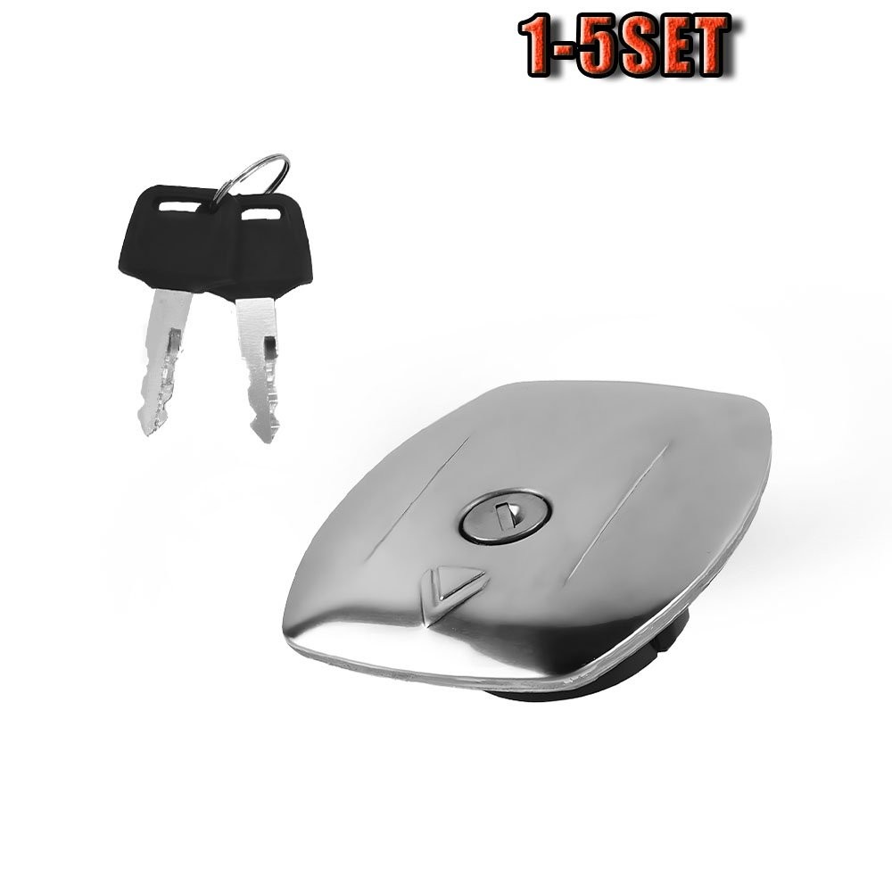 Fuel Gas Tank Cap+Lock Keys For Suzuki GS1000 GS300L GS850G 44200-49810 1-5SET