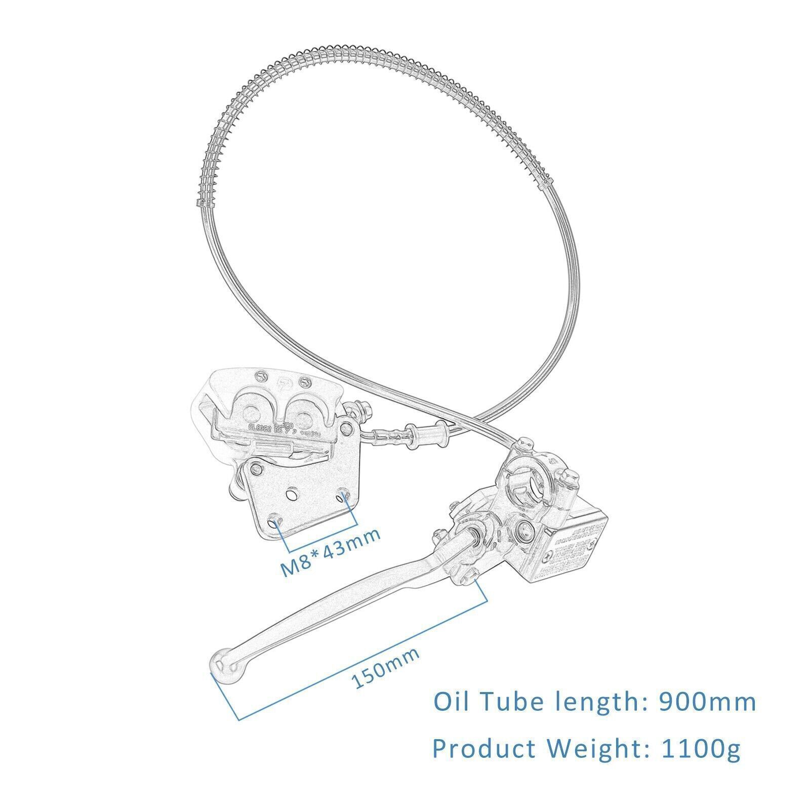 43mm Front Hydraulic Caliper Cylinder Disc Brake Pit Dirt Bike CRF50 XR50 SSR