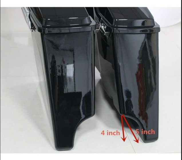 New Style Stretched Extended Hard Saddle Bags Saddlebags Fit For Harley Touring