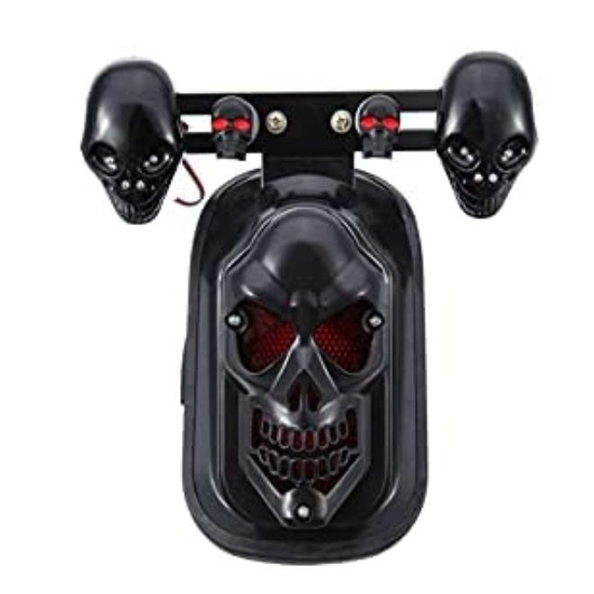 Skull Motorcycle Tail Brake Stop Light W/2 LED Turn Signal Lamp For Harley Honda