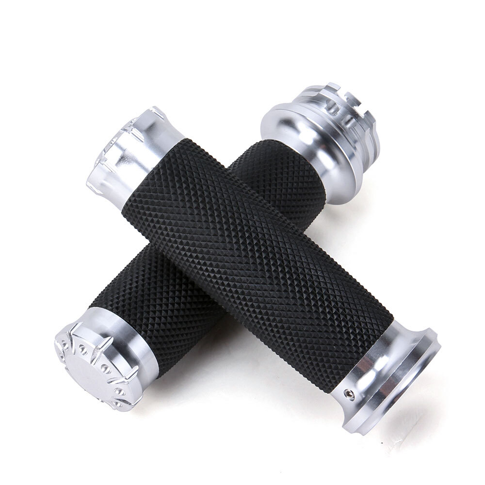 Black 1″ Motorcycle Handle Bar Hand Grips for Yamaha V-Star 650 XVS650A Classic