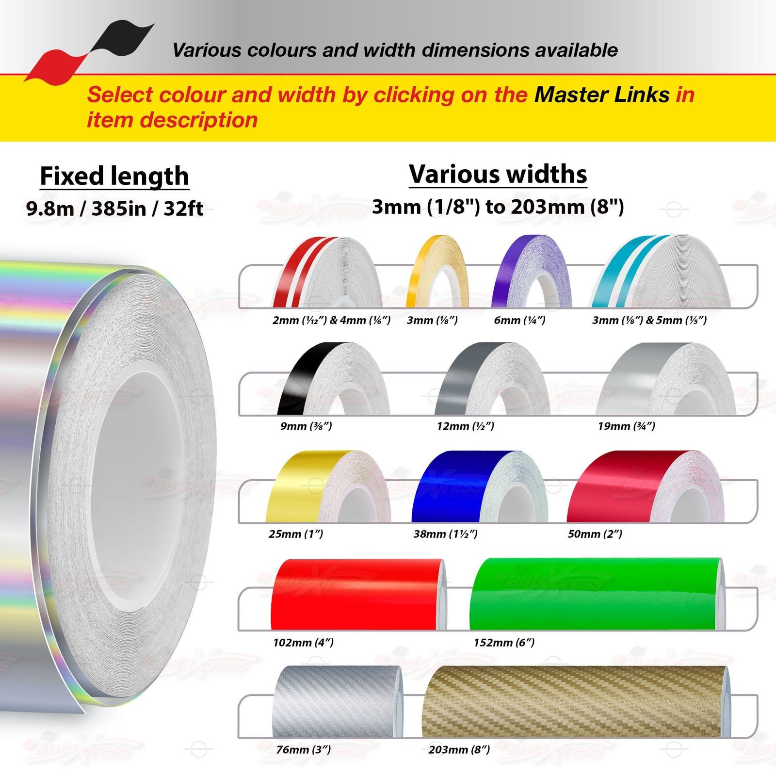 1/4″ Roll PIN STRIPE Car Model Motorcycle Decal Line TAPE Vinyl Stickers 6mm