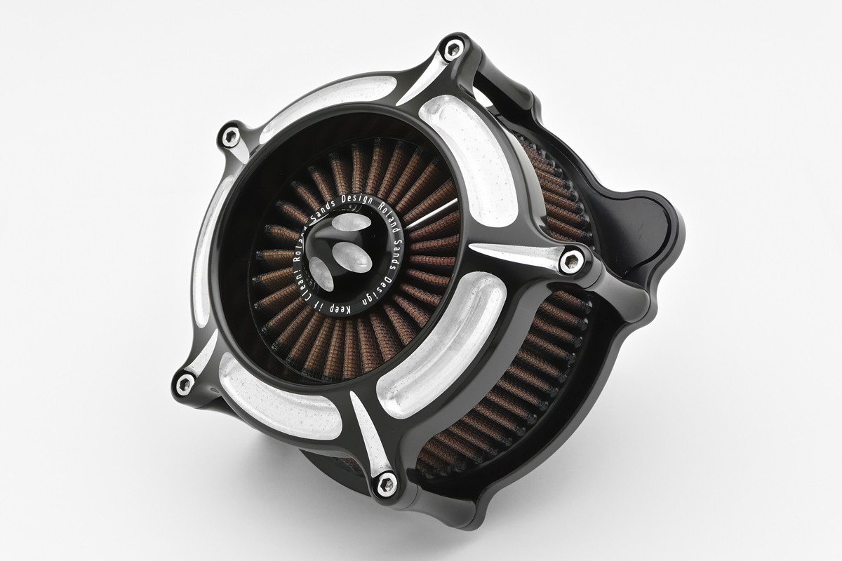 ROLAND SANDS DESIGN RSD HARLEY TURBINE BLACK MACHINED AIR CLEANER 0206-2038-BM