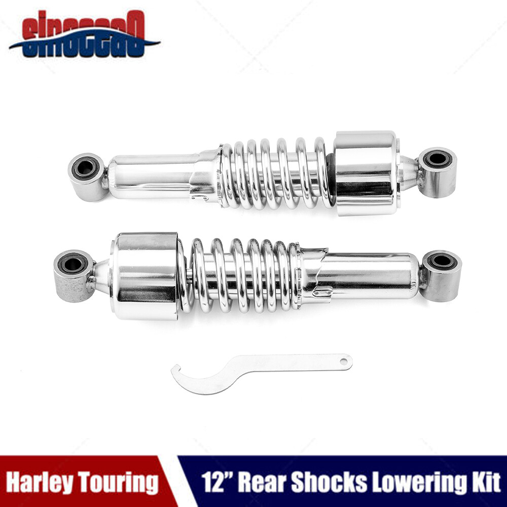 12″ Rear Shocks Absorbers Lowering Kit For Harley Road King Road Electra Glide