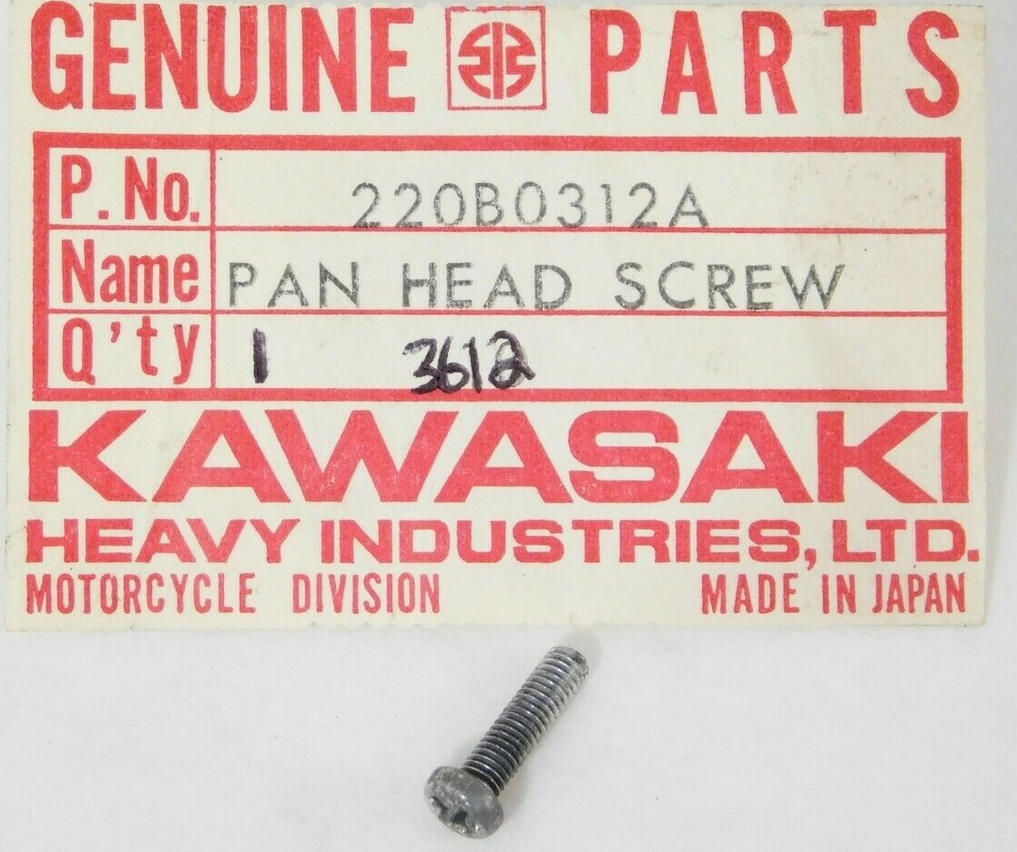 1 NOS Genuine Kawasaki KH500 Headlight Screw KZ1000 KZ1100 KZ650 OEM 220B0312