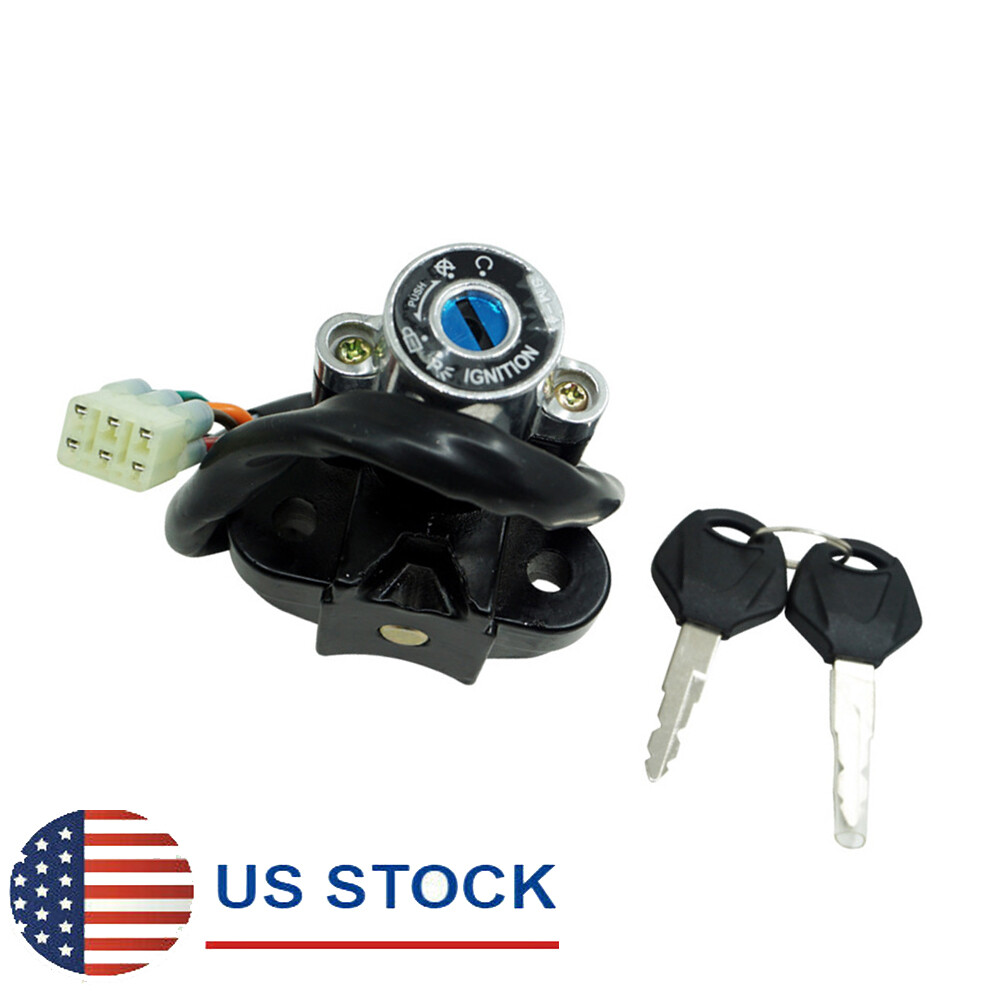 Aluminium Alloy Motorcycle Modified Ignition Key Lock Switch w/ Keys Universal