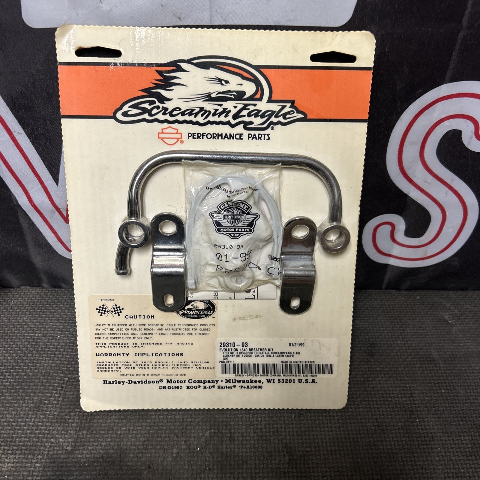 OEM NOS Harley Screamin’ Eagle 1340 EVO Breather Kit FXR FL FXS FXD FLH 29310-93