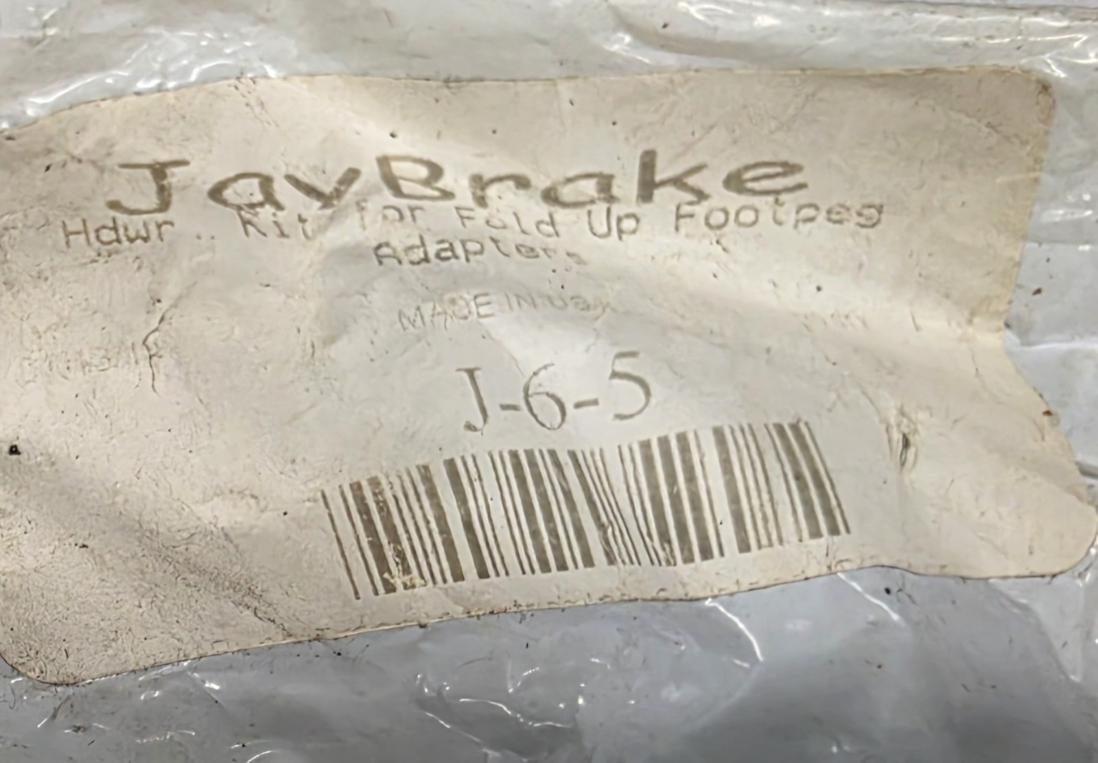 Jaybrake J̌-6-5 Fold Up Foot Peg Adapters Hardware Kit New