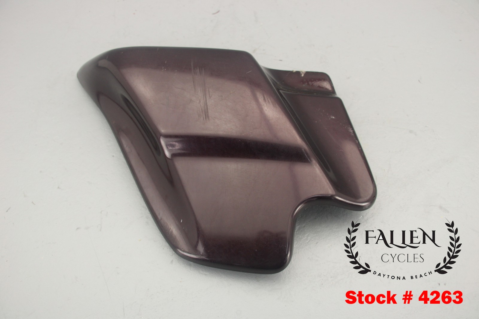 2006 Harley Street Glide LEFT Side Frame Cover Panel BLACK CHERRY #4263