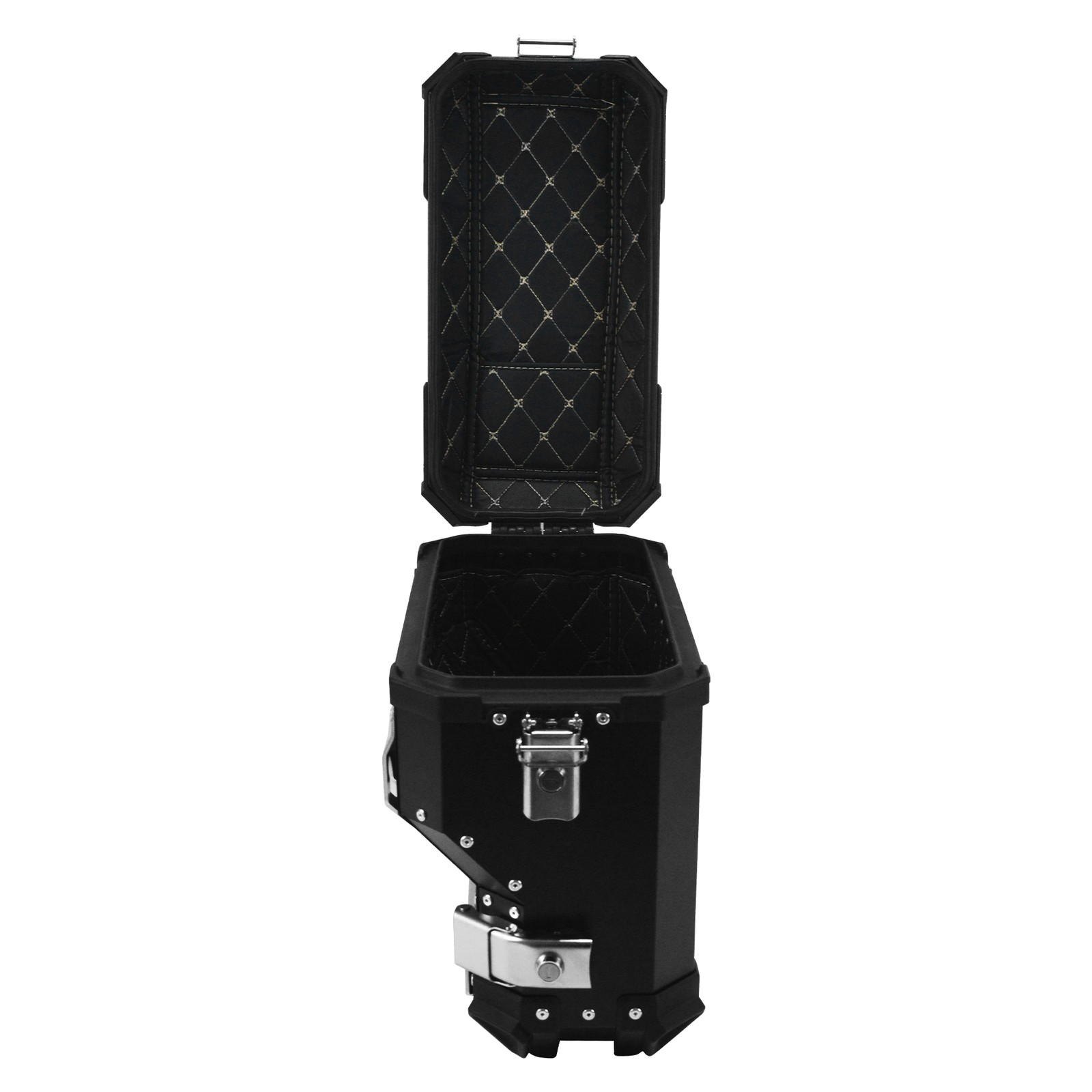 38L Tour Hard Side Saddlebag Trunk Box Motorcycle Panniers Side Case X Black