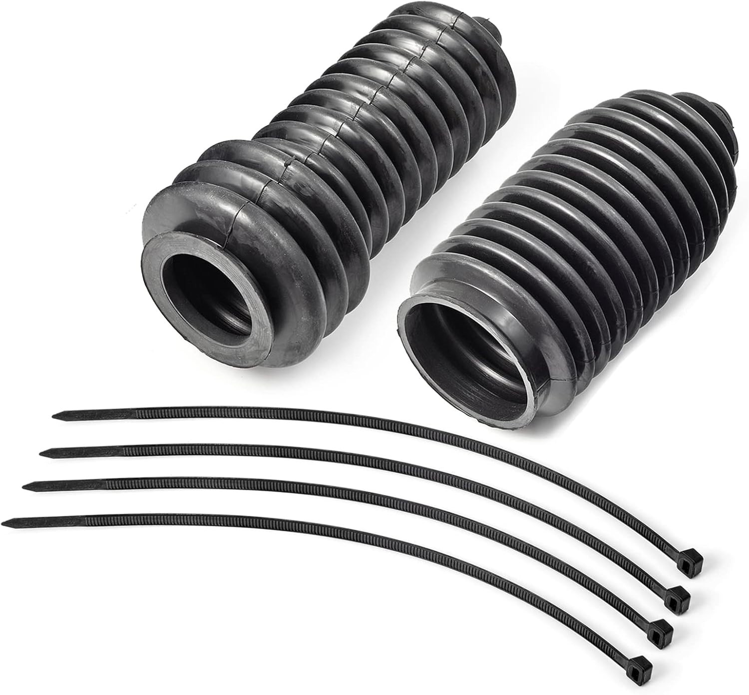 MOTO1988 Steering Rack Boots Pair Compatible with Polaris Ranger Crew Black