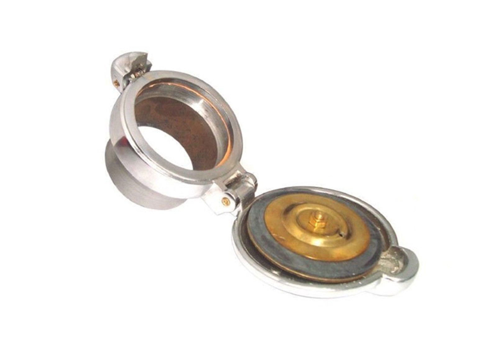 Monza Alloy Petrol Tank Fuel Flip Cap With Filler Neck Cafe Racer AJS BSA 2-1/2″