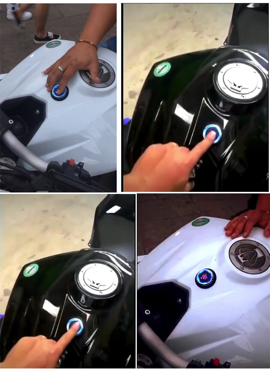 Keyless Entry Motorcycle Scooter Engine Start Push Button Kit PKE Alarm System